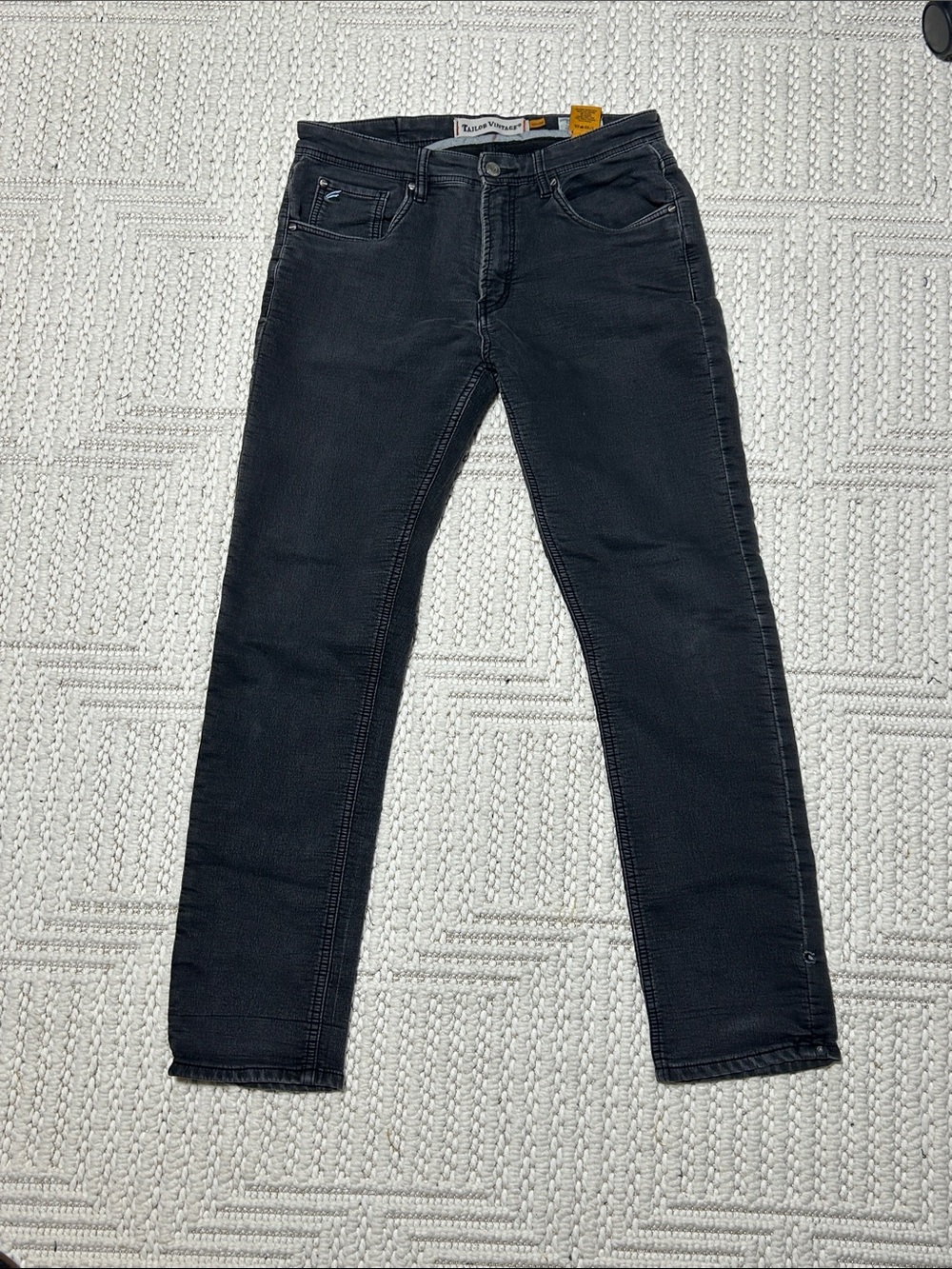 Tailor Vintage Men Jeans Straight Black
